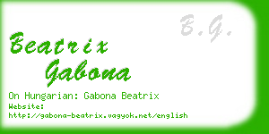 beatrix gabona business card